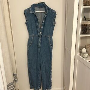 Free people denim jumpsuit